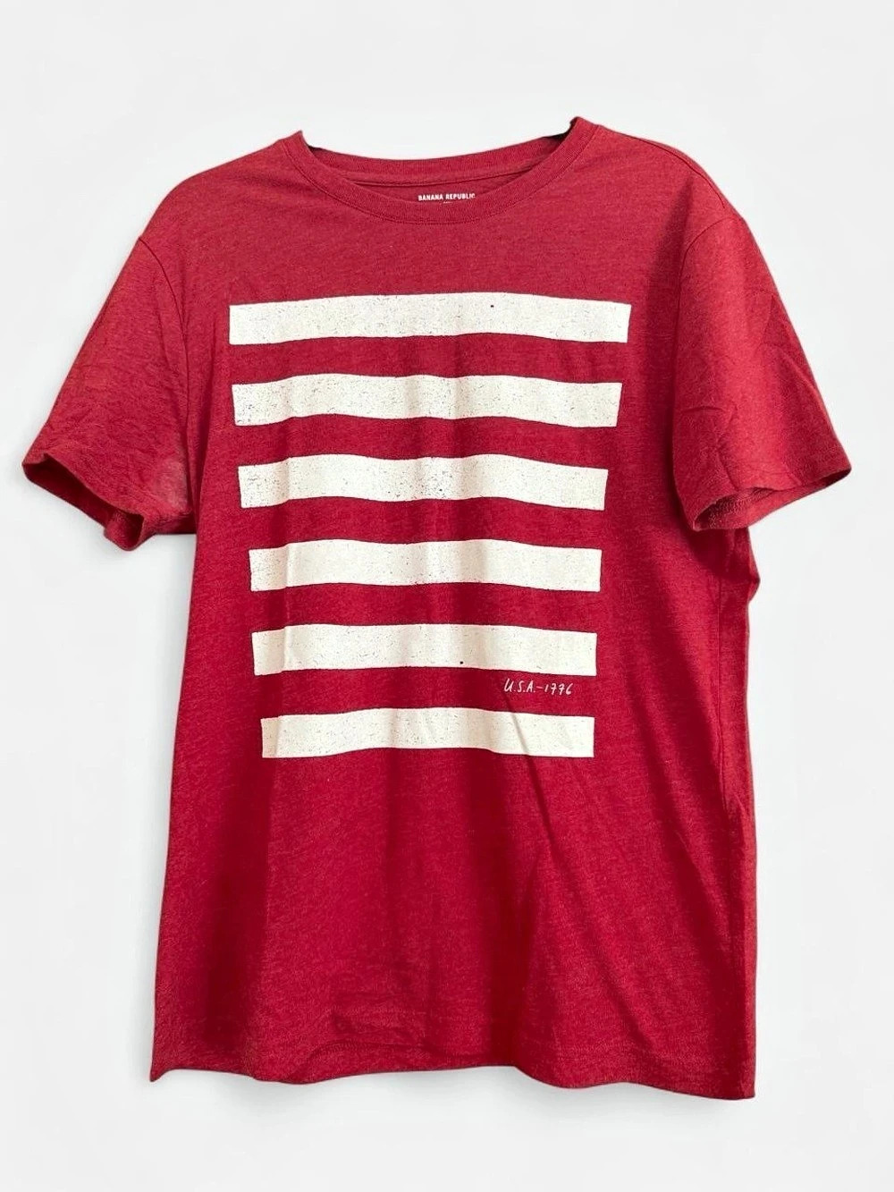 Banana Republic U.S.A.-1776 graphic tee Striped Graphic Tee in Red & White Size